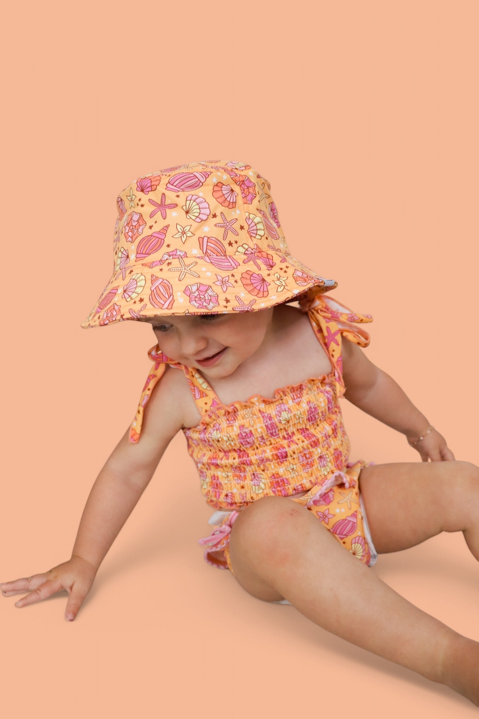 SHELLO SUMMER DREAM SMOCKED TANKINI TWO PIECE SWIM SUIT