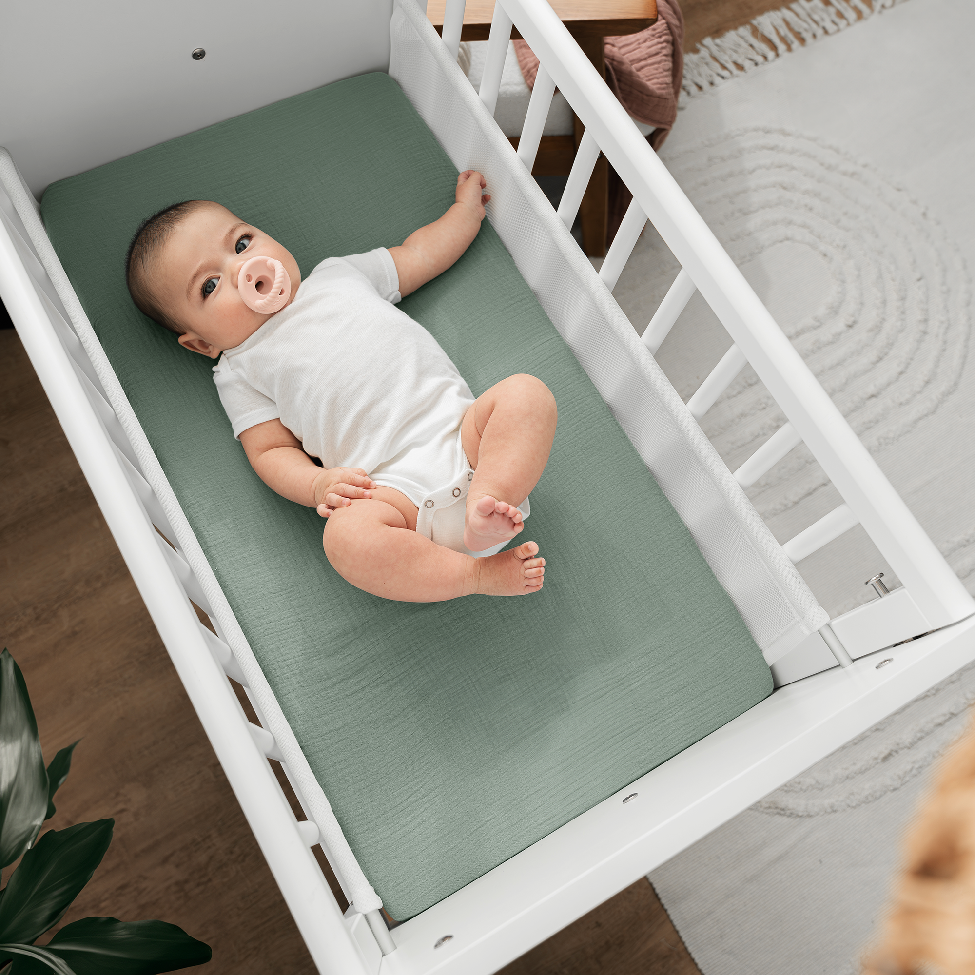 Muslin Fitted Bassinet Crib Sheet
