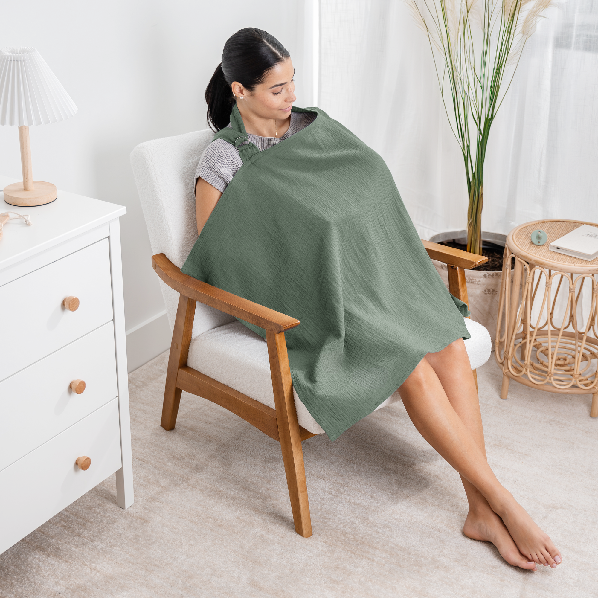 Muslin Nursing Cover, Pack of 1 in Fern