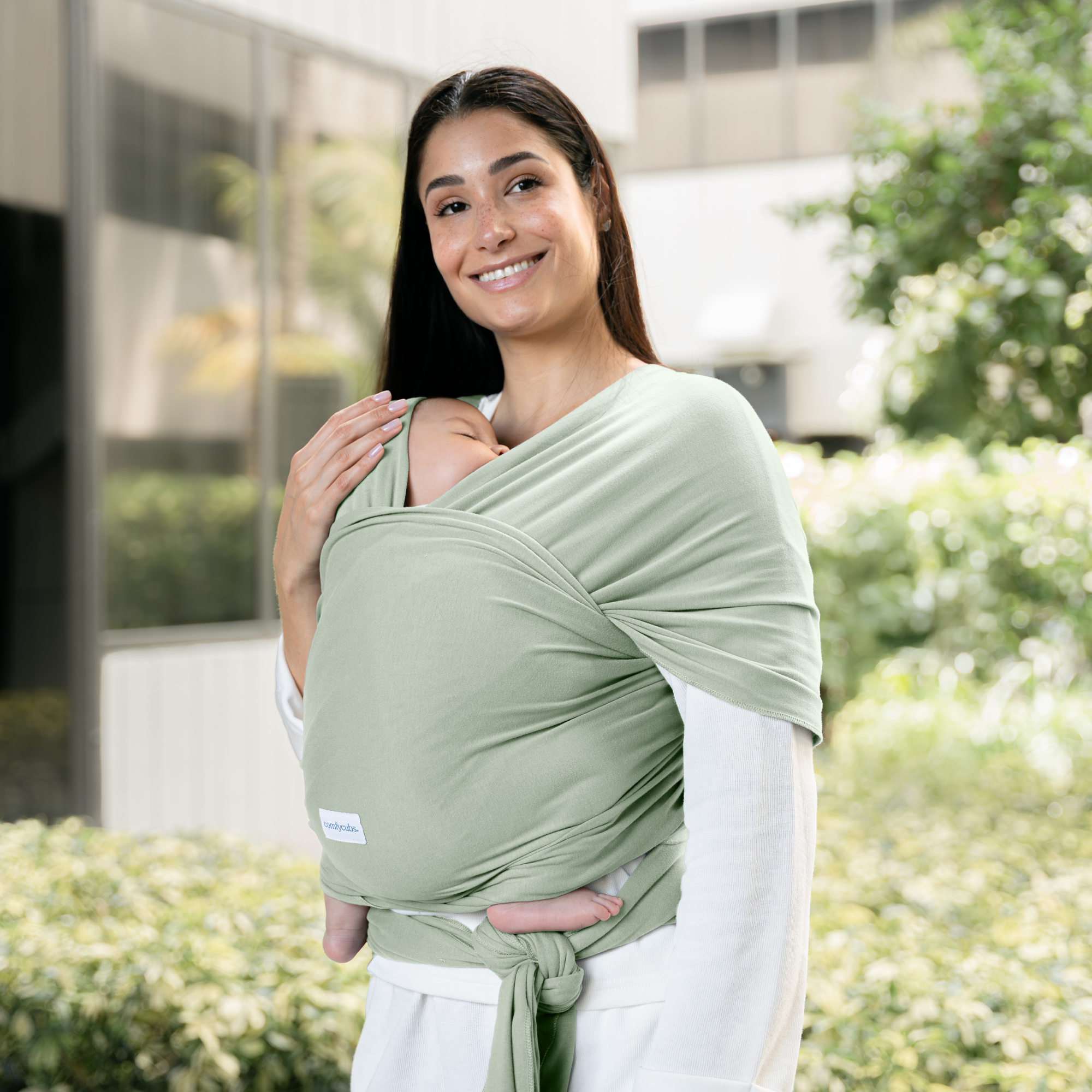 Baby Wrap Carrier in Fern