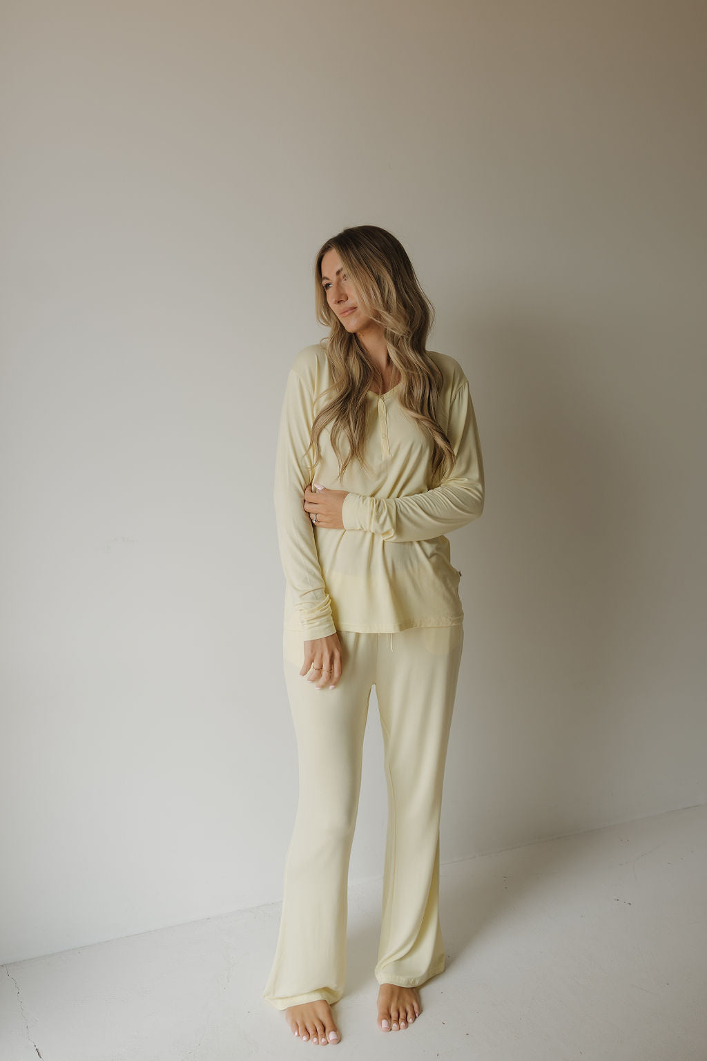 Women's Long Sleeve Bamboo Pajama | Sunny