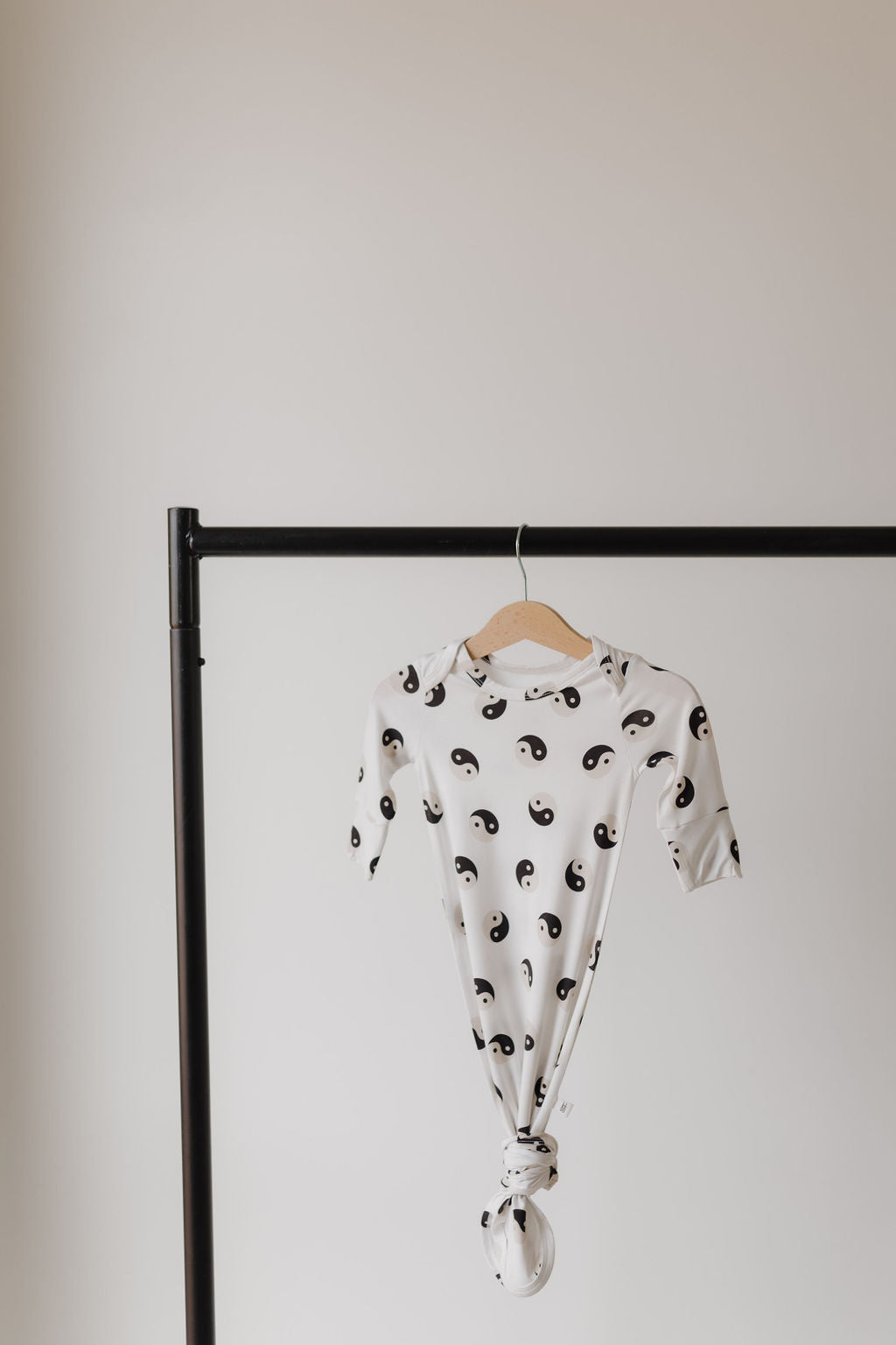 Bamboo Knotted Gown | Black & White Yin-Yang