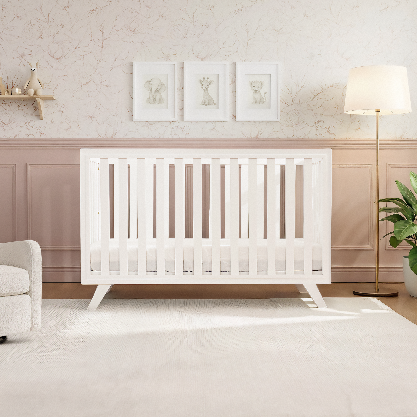Baby Crib for 0 to 3 Years - All White