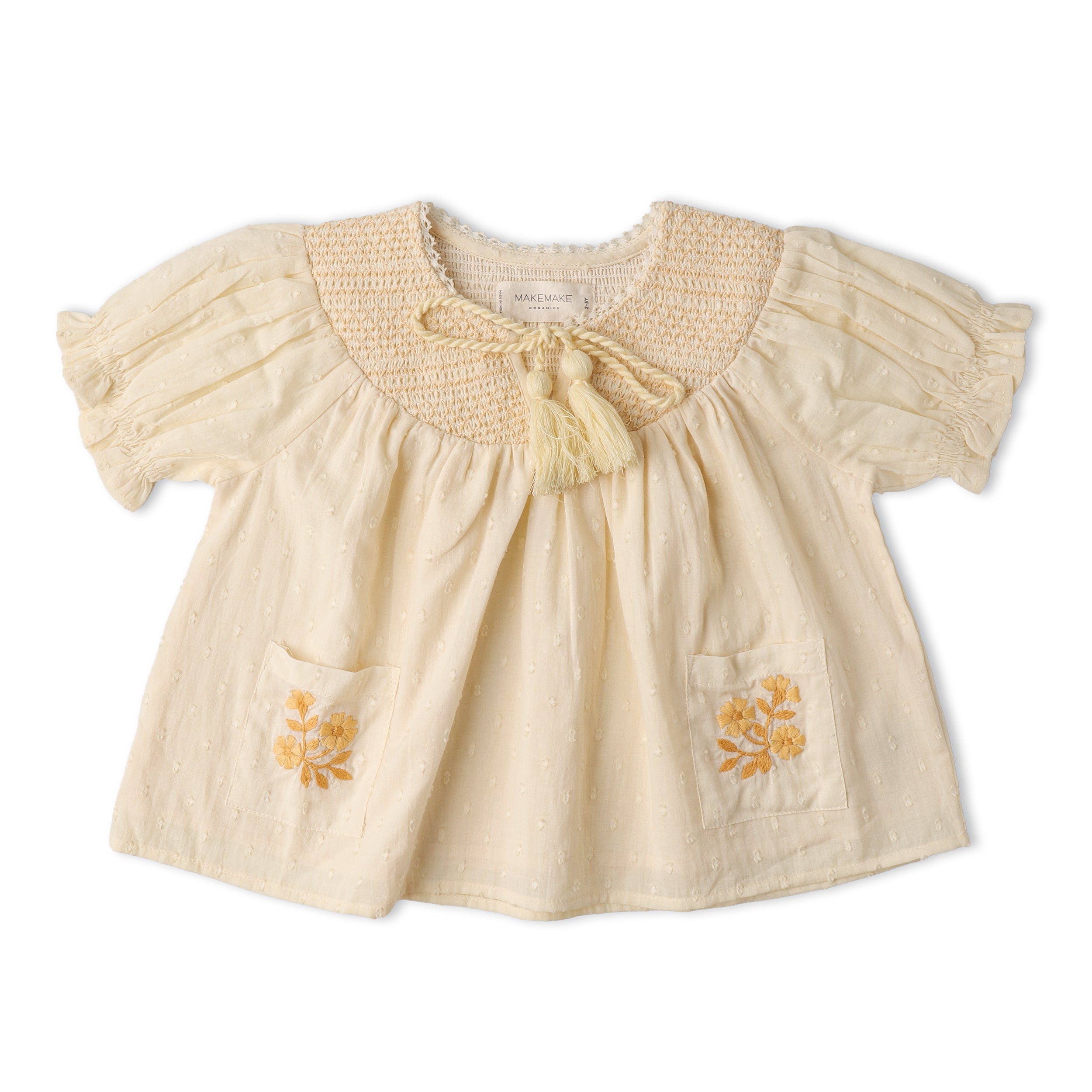 Organic Smocked Top & Shorts Set - Butter Yellow