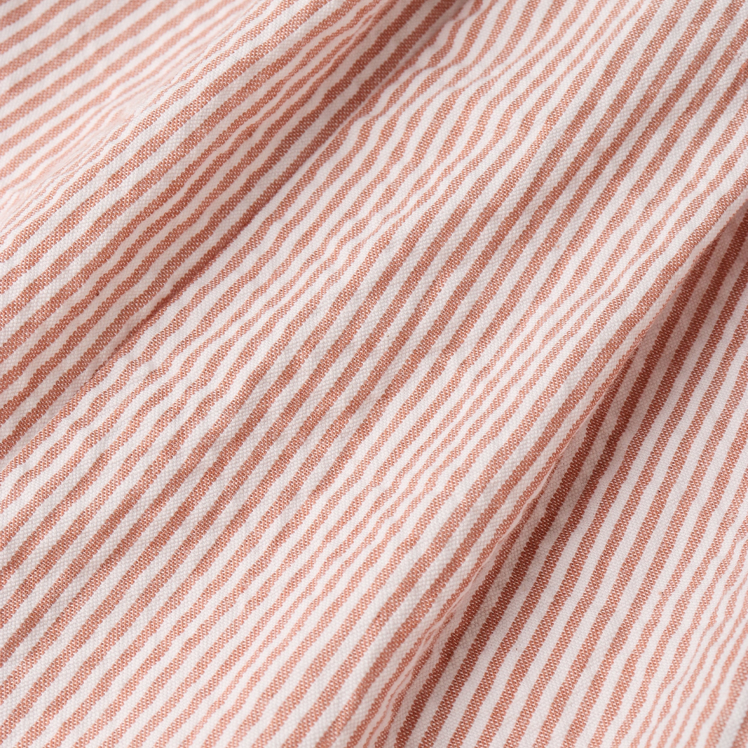 Organic Short Bubble Romper - Coral Stripes