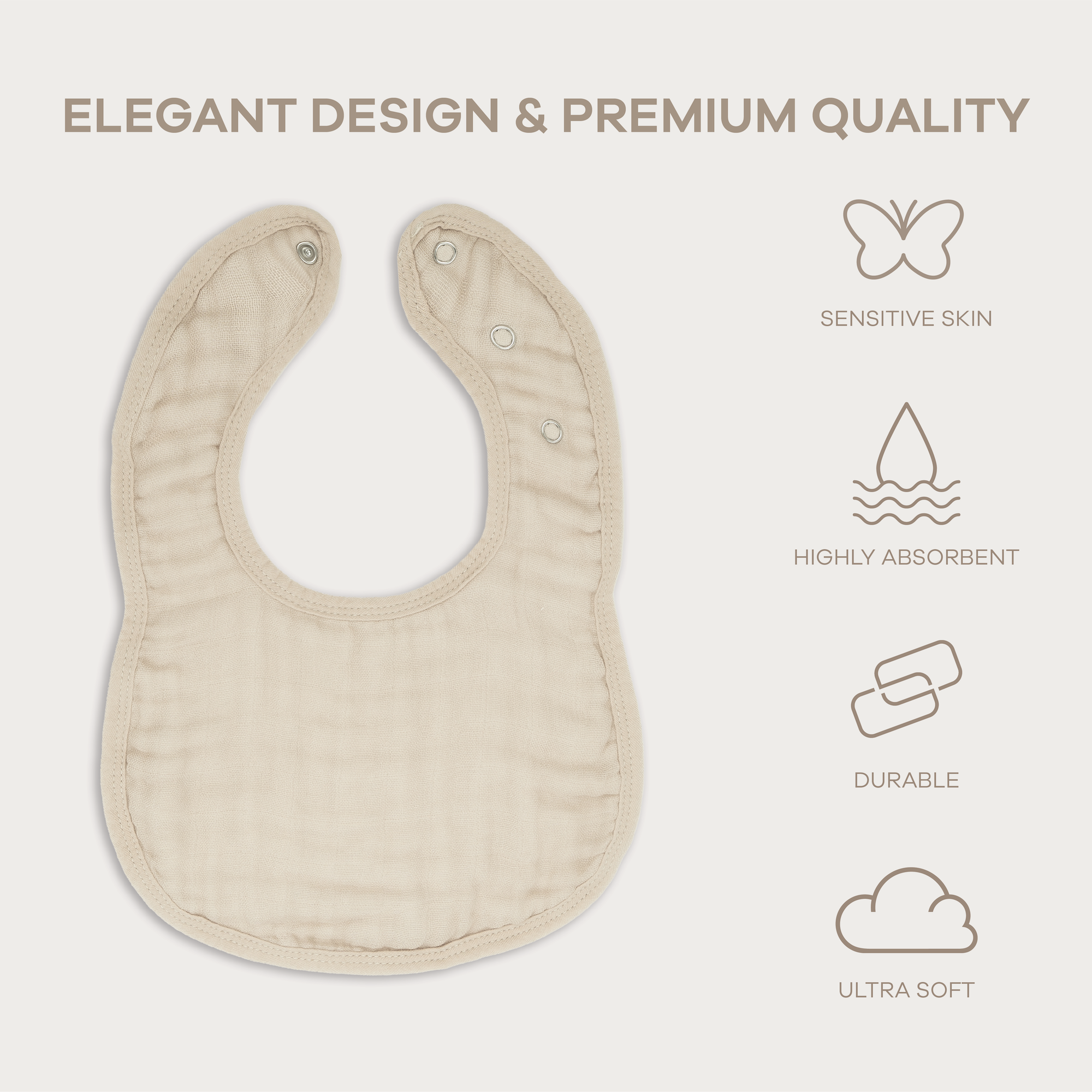 Muslin Bibs in Sand