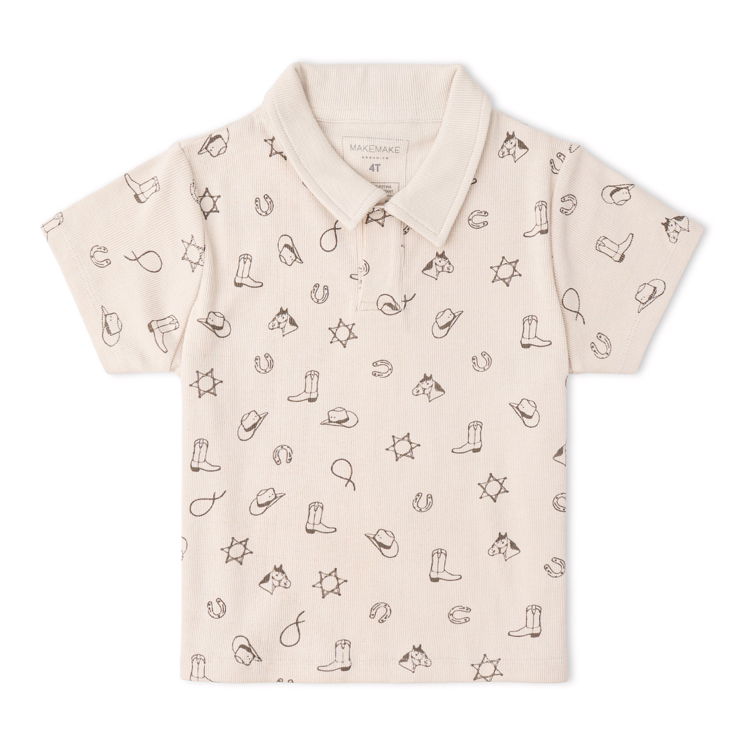 Organic Collar Tee & Shorts Set - Rodeo
