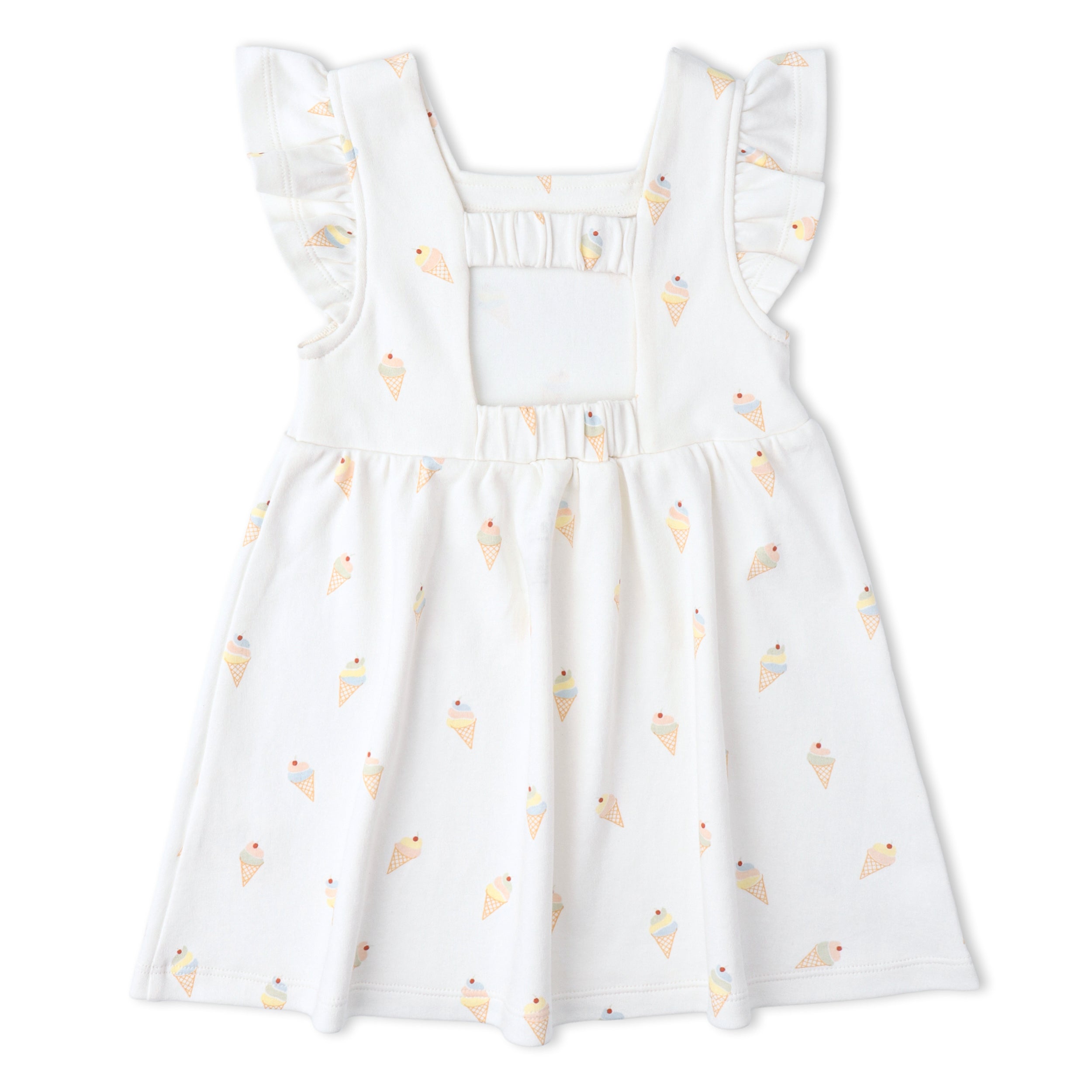 Organic Cutout Back Dress - Ice Cream