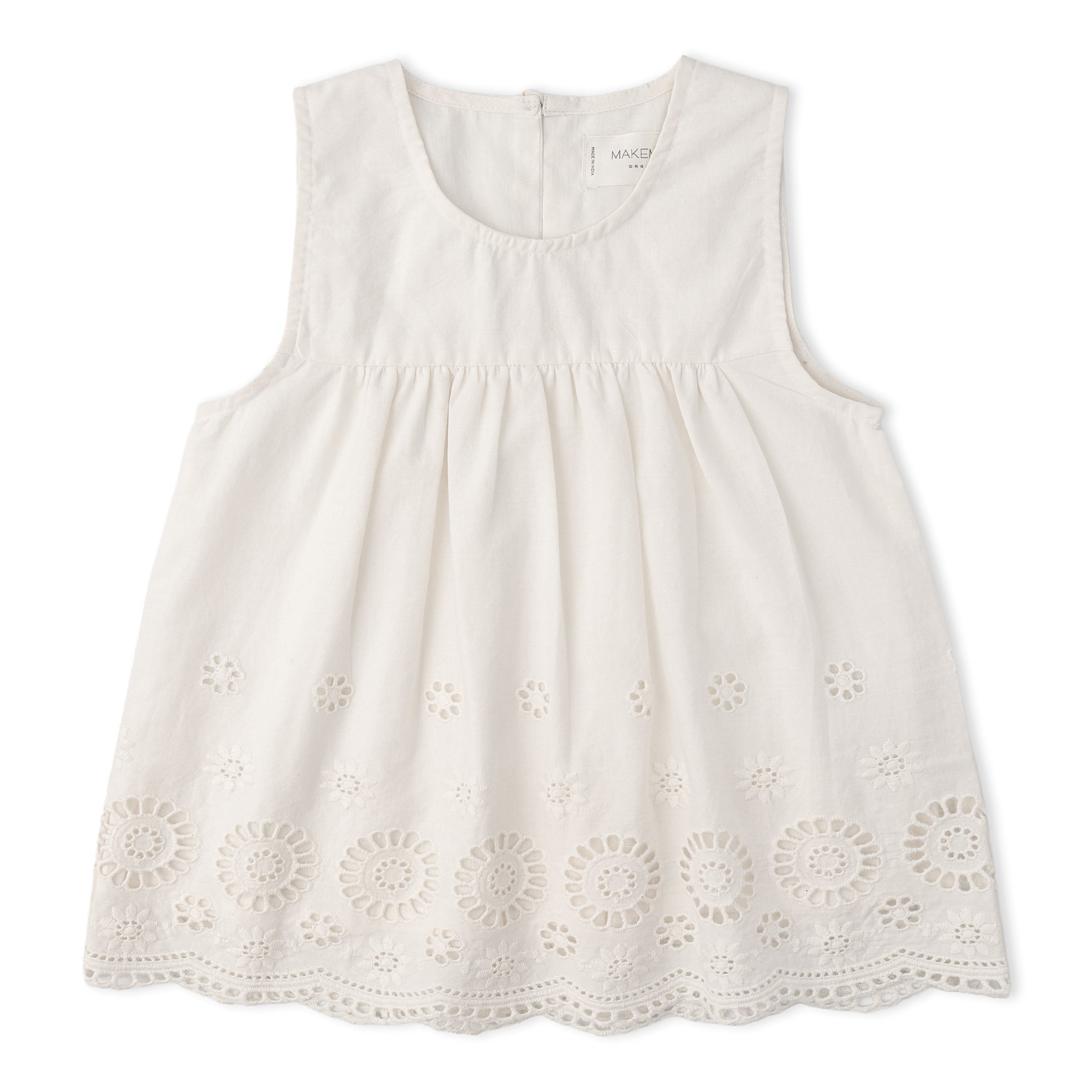 Organic Eyelet Top And Pant Set - Ivory Eyelet