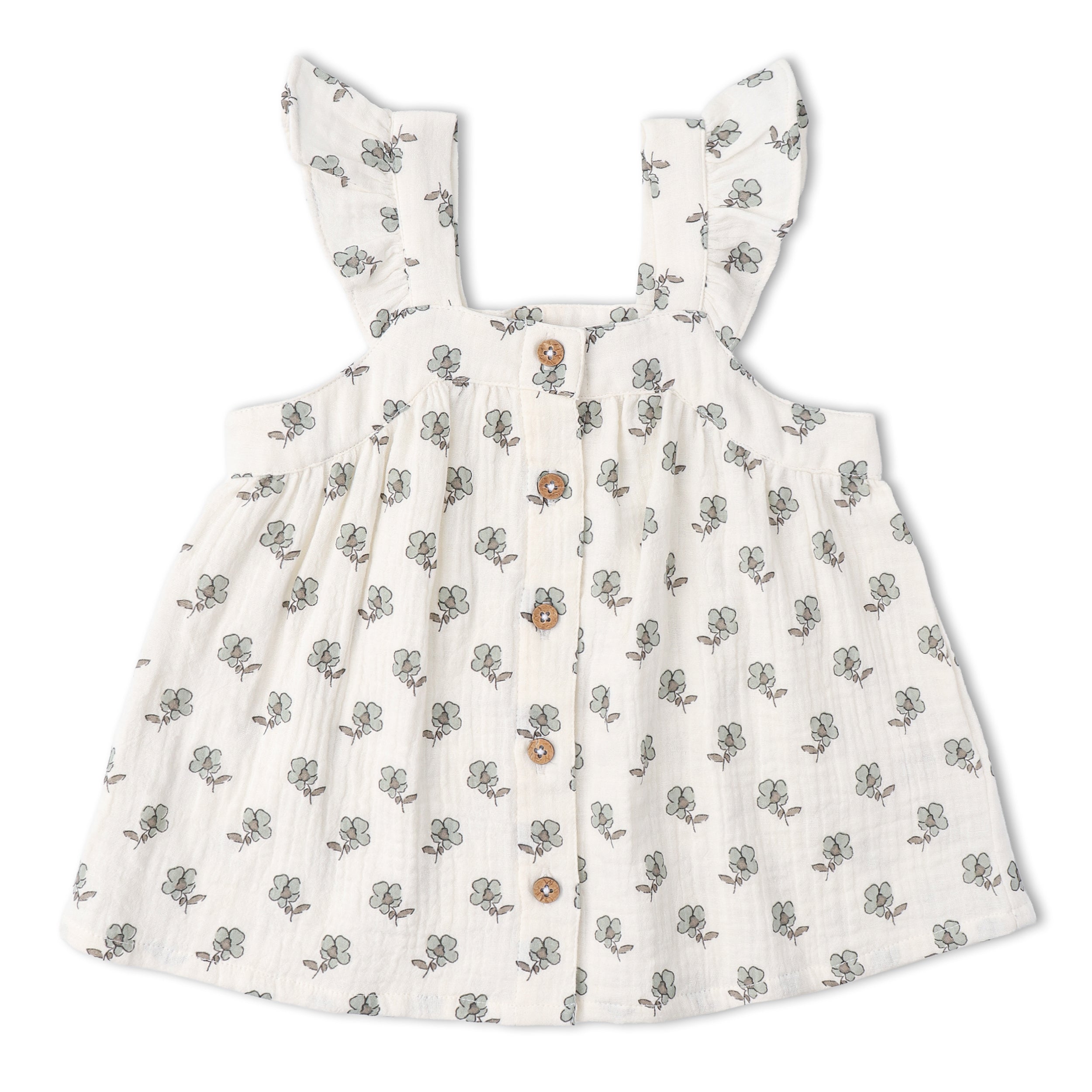 Organic Flutter Top & Shorts Set - Poppy