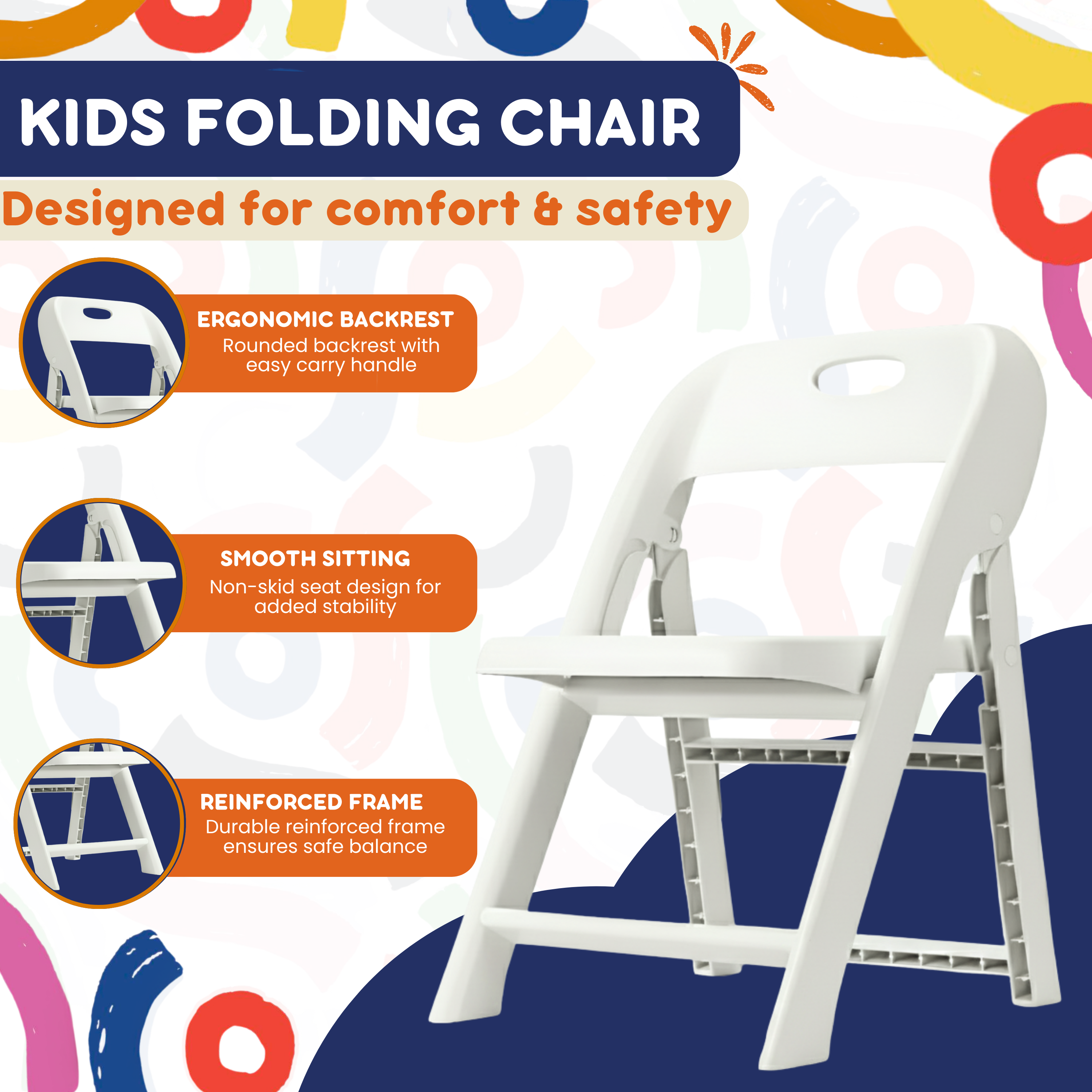 Giggle & Play | Kids Folding Chair  (2 Pack)