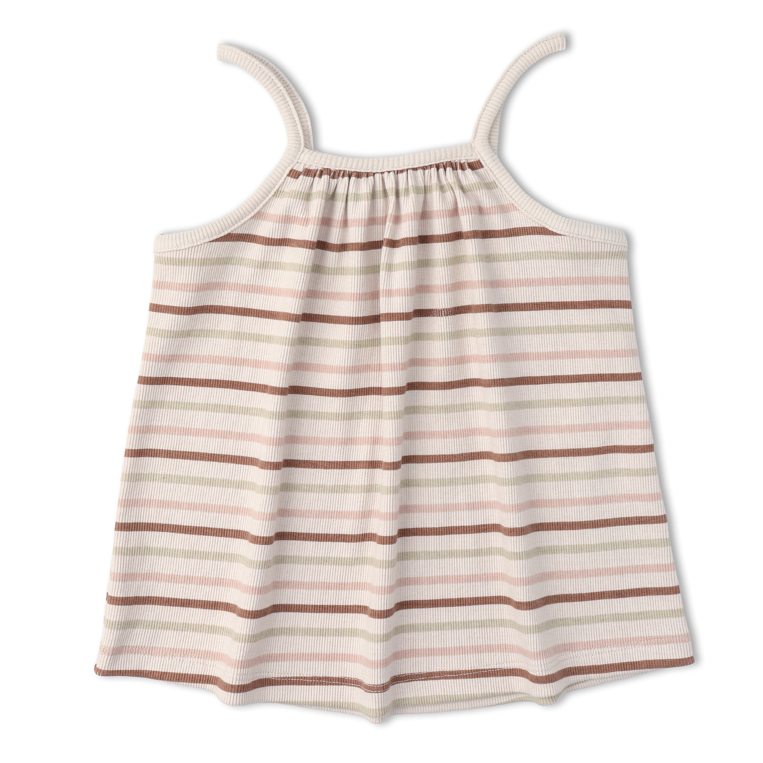Organic Tank Top & Shorts Set - Terra Stripes