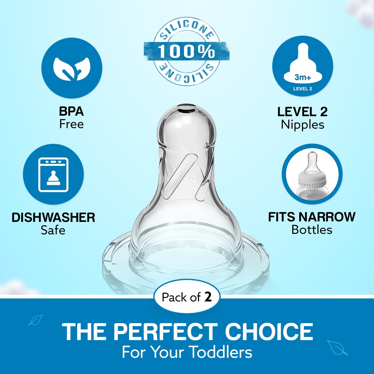 Baby Proof Me Essentials | SkinSoft Silicone Nipples (2 Pack)