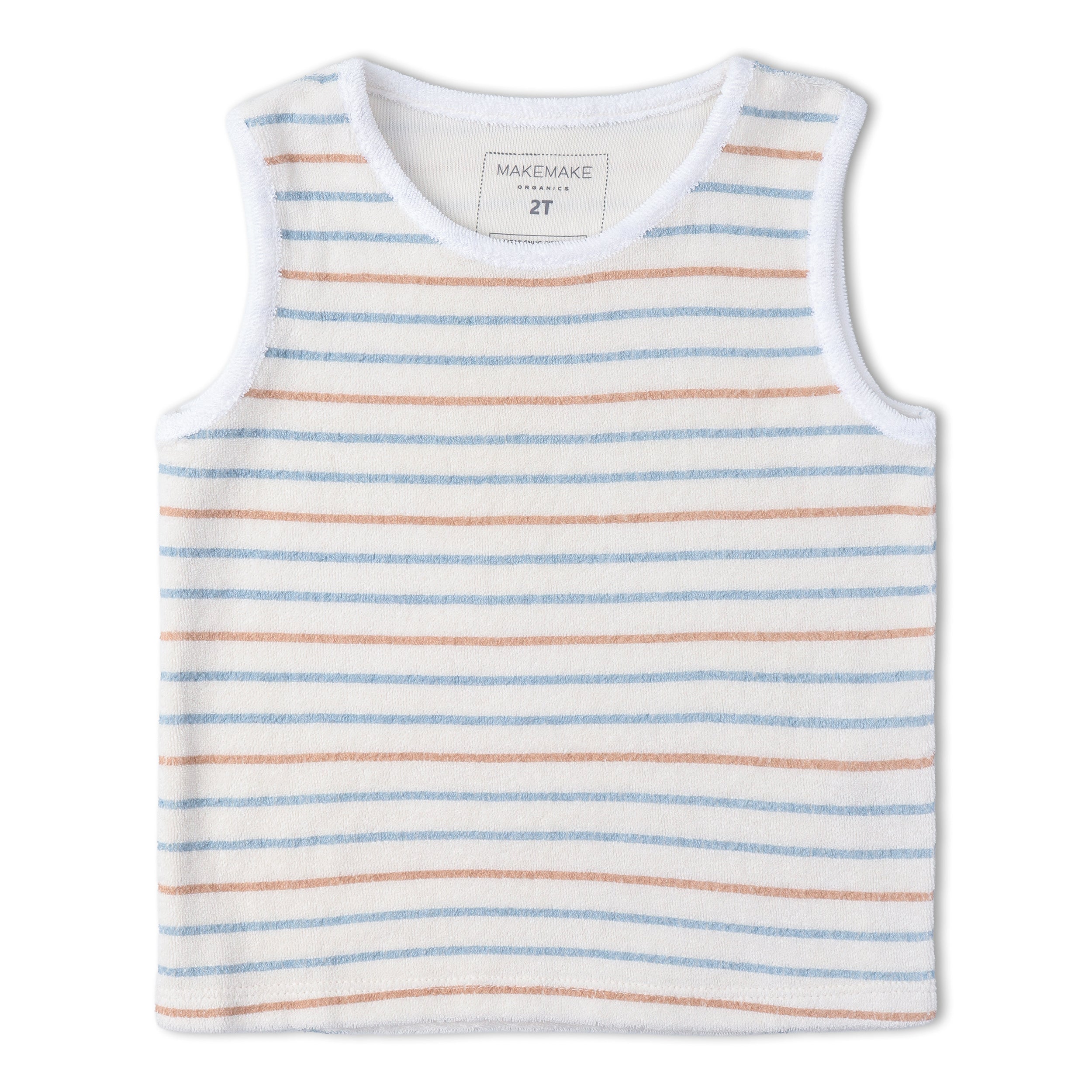 Organic Sleeveless Tee & Shorts Set - Cabana Stripes