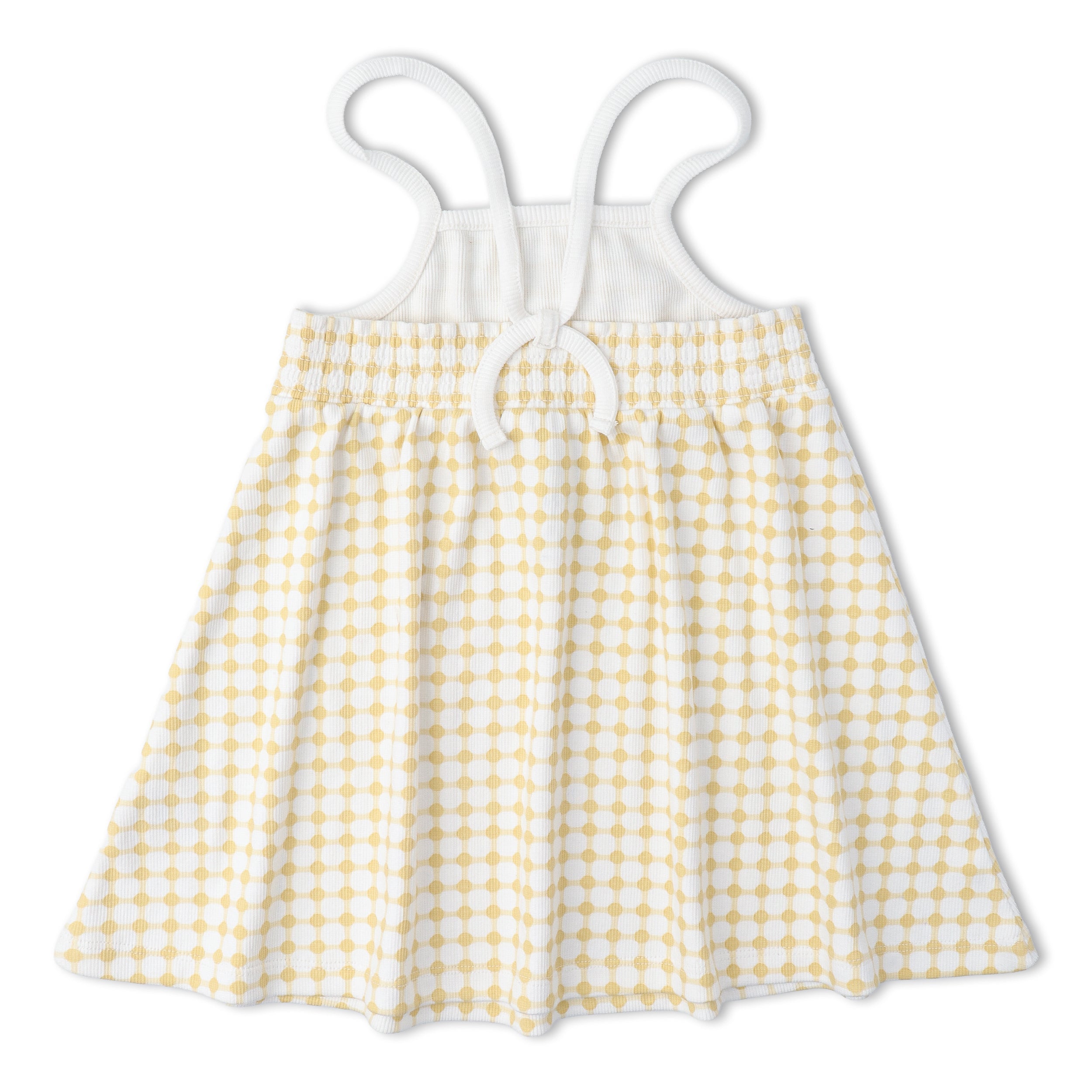 Organic Tie-Back Strap Dress - Dotty Gingham