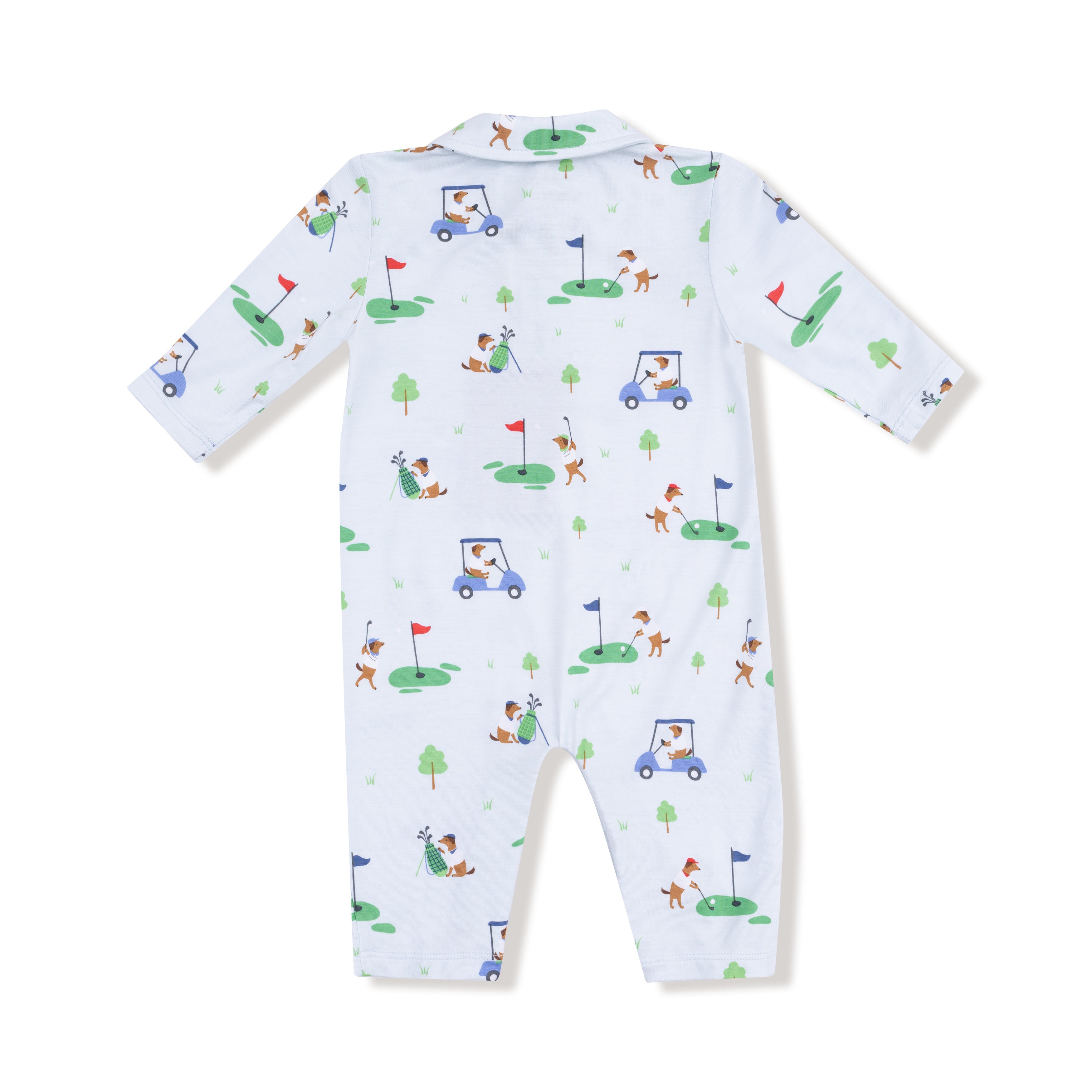 Dog Gone Golf - Blue - Polo Romper