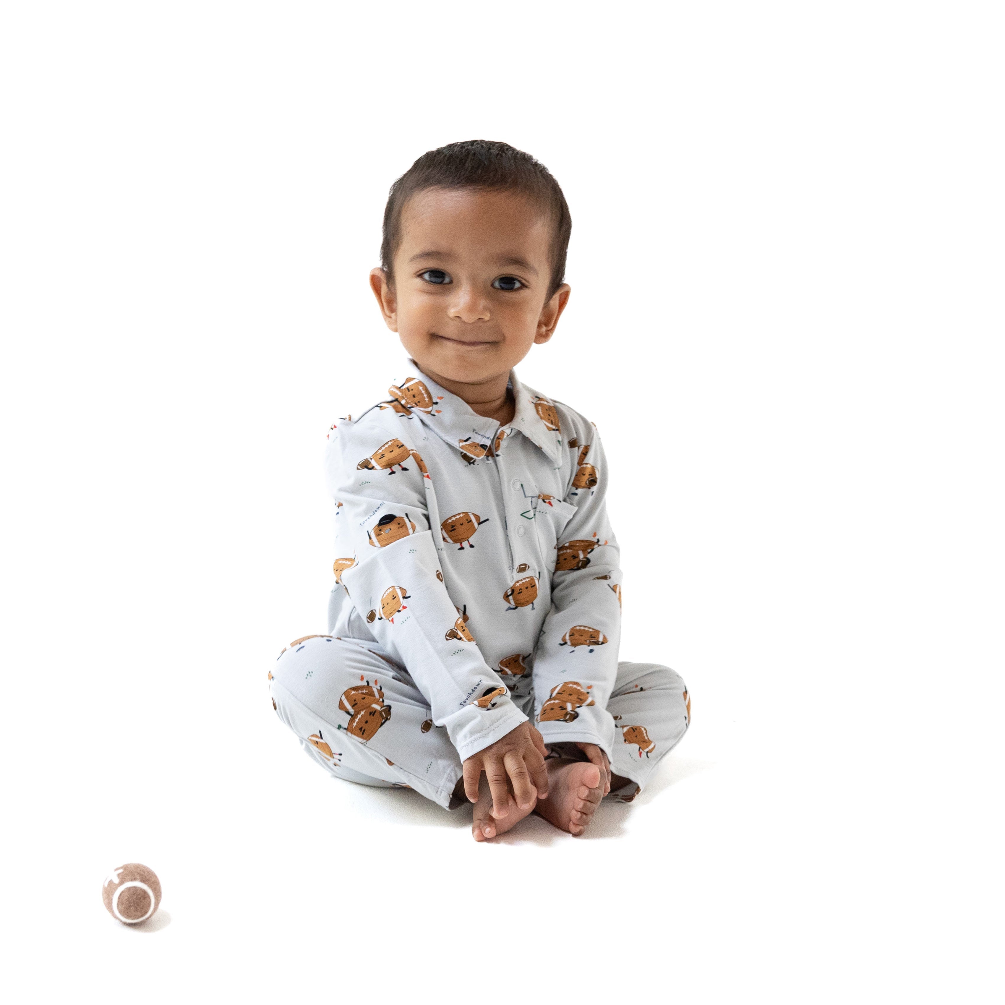 Footballs Playing Football - Polo Romper