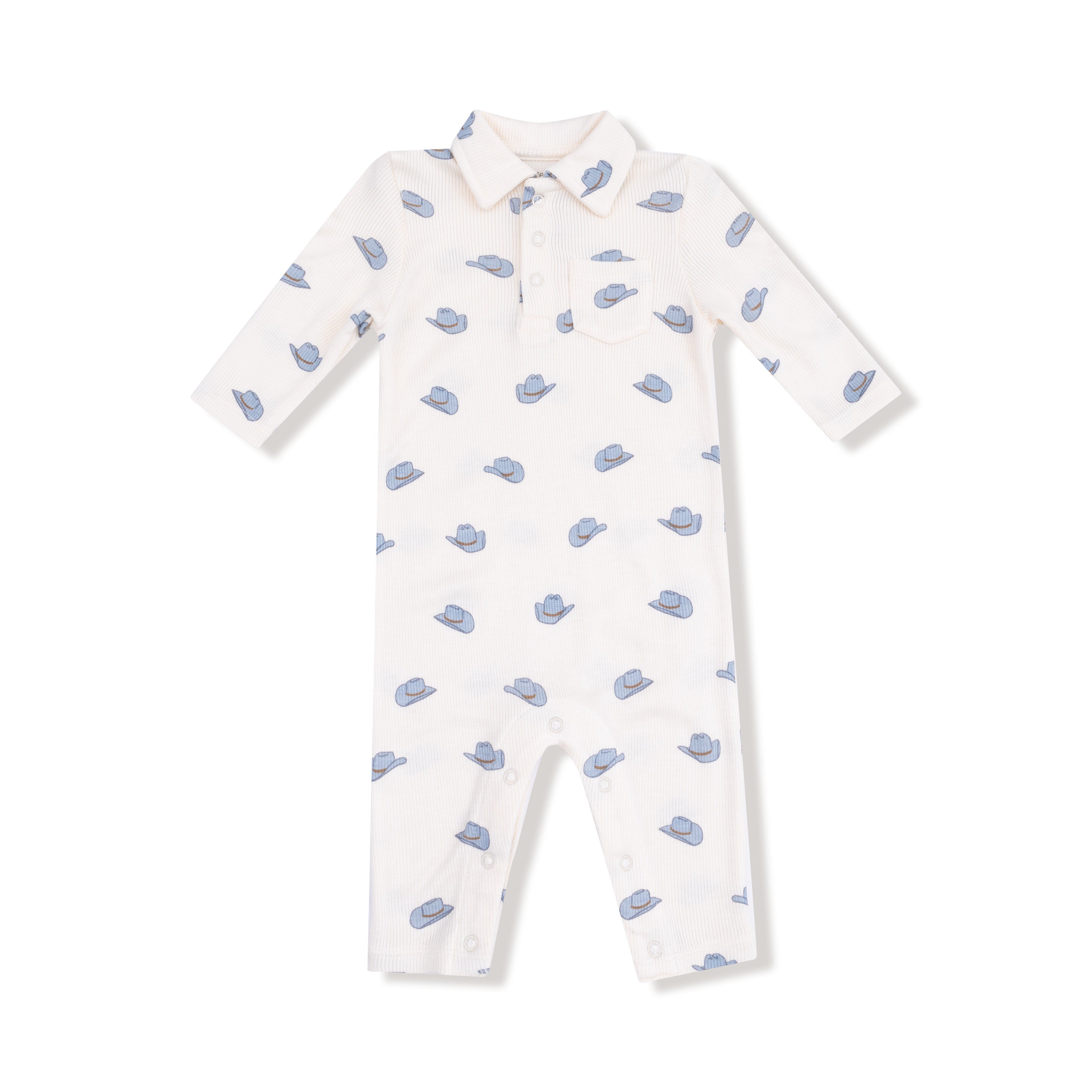Petite Cowboy Hats - Polo Romper