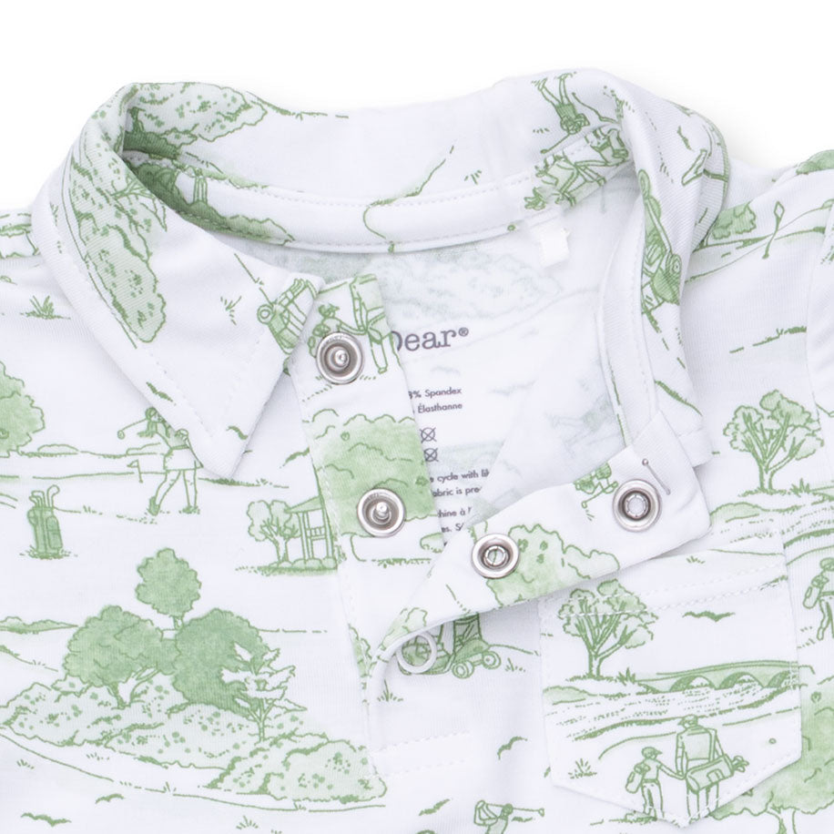 Golf Toile Green - Polo Romper