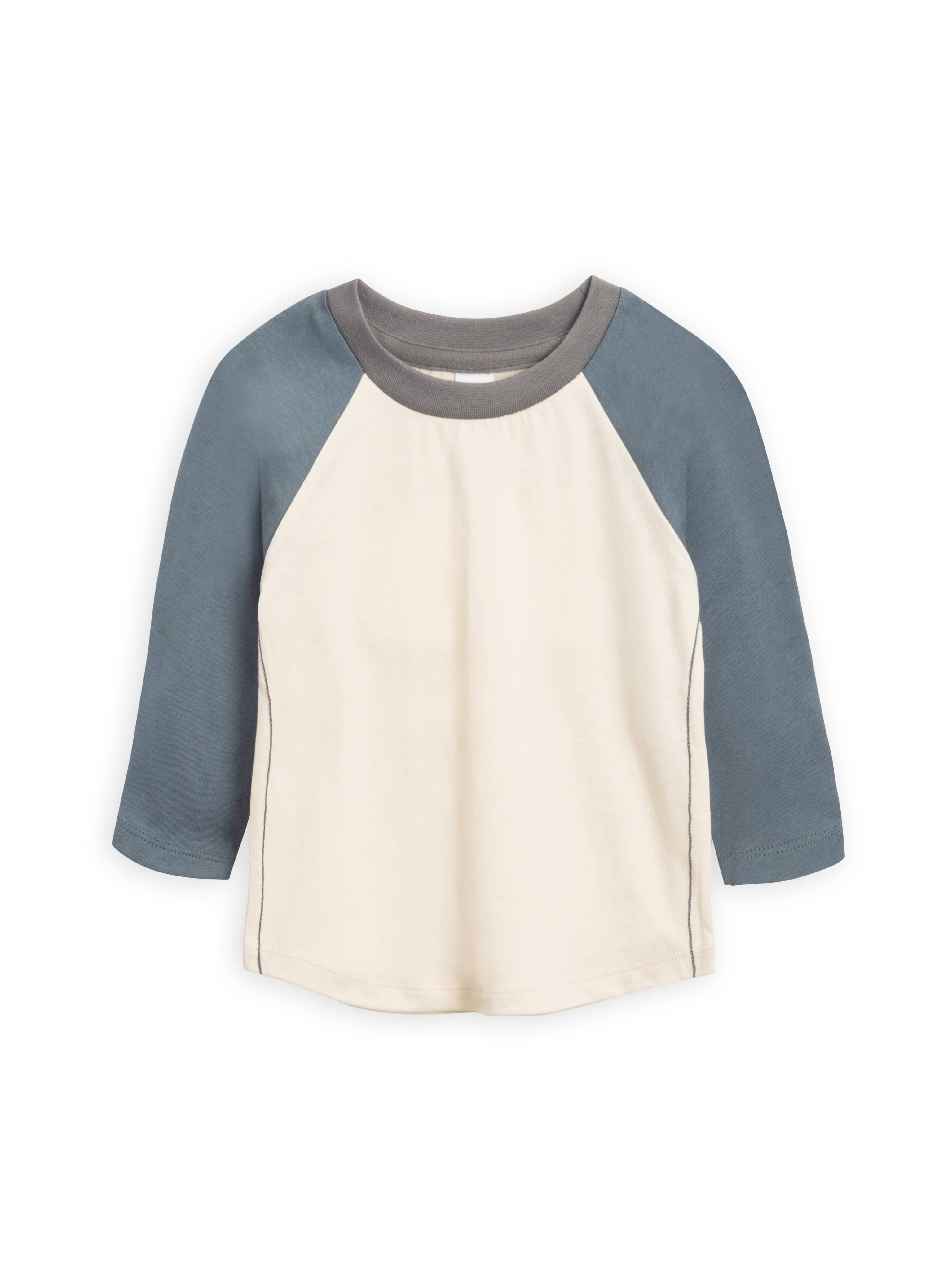 Louie Baseball Tee - Natural/Harbor
