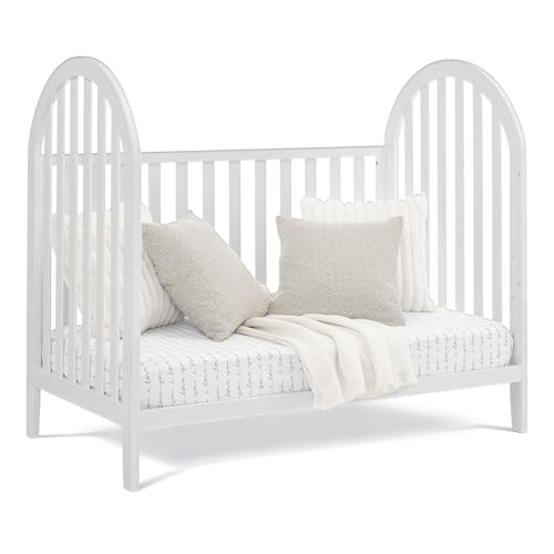 4-in-1 Convertible Crib with Adjustable Mattress Height
