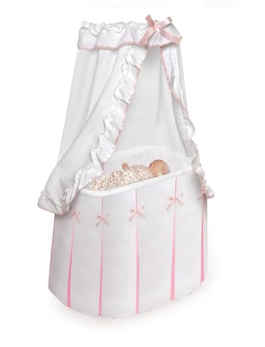 Canopy Bassinet with Rocking Cradle and Storage