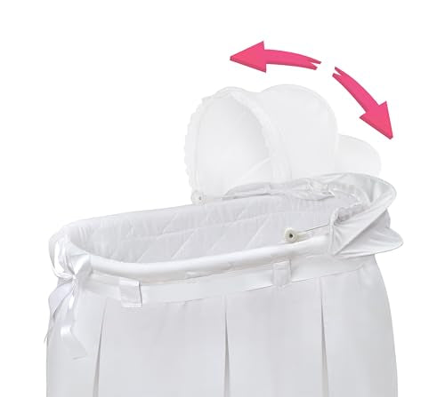 Rocking Baby Bassinet with Canopy and Storage