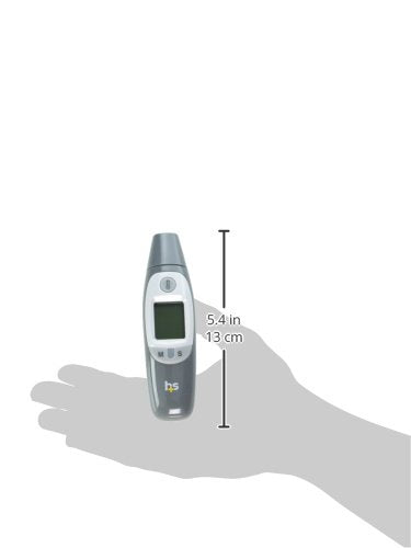 HealthSmart Compact Instant Read Infrared Digital Ear Thermometer, Measures Ambient Air Temperatures, Fahrenheit and Celsius Readings, FSA & HSA Eligible, Grey (Pack of 36)