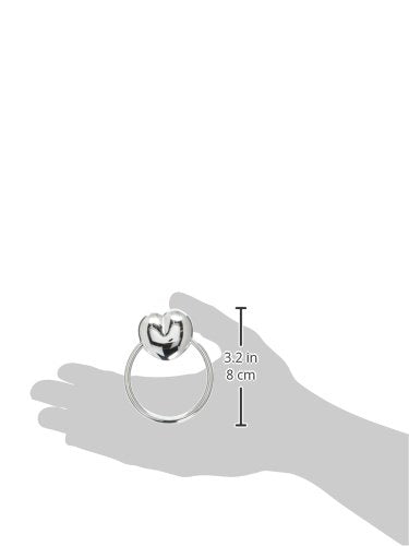 925 Sterling Silver Heart Teether Rattle - Newborn Baby Boy and Baby Girl Gift
