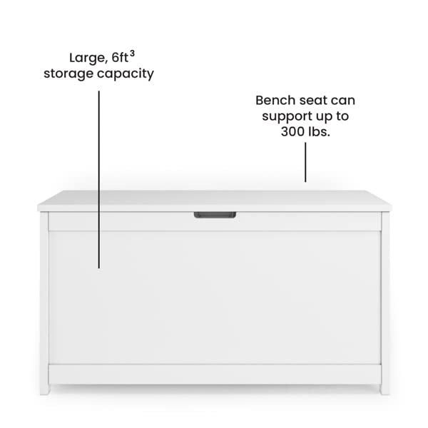 33" Wood Toy Storage Chest with Soft Close Safety Hinges