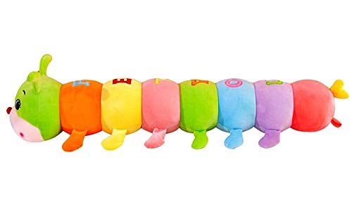 Multicolor Caterpillar Stuffed Animal Big Hugging Pillow Cute Plush Soft Pillow Doll