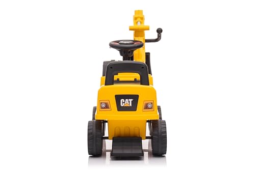 CAT Excavator Push Car for Toddlers with Rotating Bucket