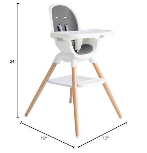 Multi-Mode Wooden High Chair with European Beech Wood and Convertible Design