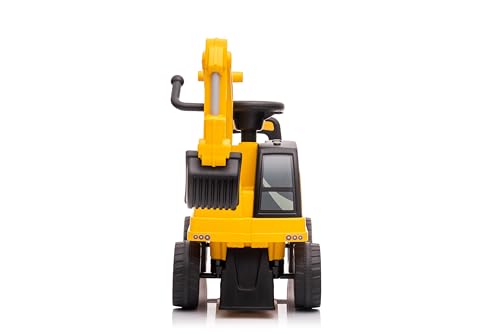 CAT Excavator Push Car for Toddlers with Rotating Bucket
