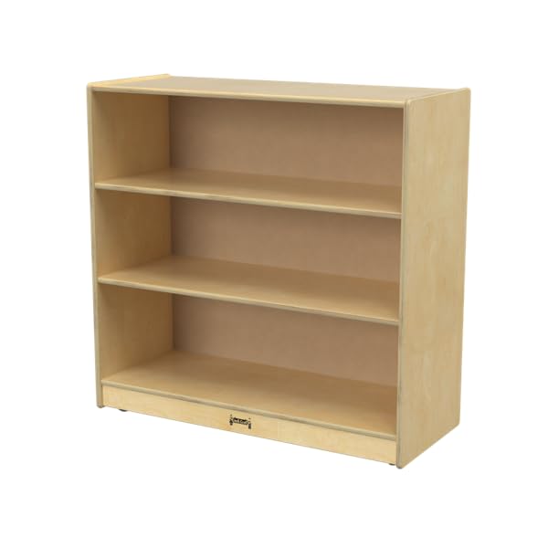 Three Shelf Mobile Wooden Bookshelf - Kids Bookshelf & Storage