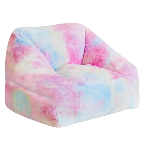 Chairs for Kids, 27" Modern Rainbow Colors Beanbag Sofa