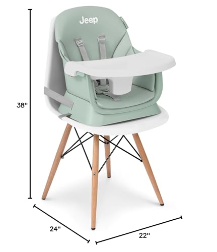 6-in-1 Convertible Wooden High Chair with Removable Tray