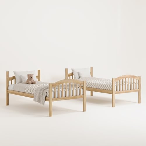 Twin Over Twin Bunk Bed with Ladder