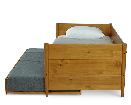 Mid-Century Modern Twin Daybed with Trundle