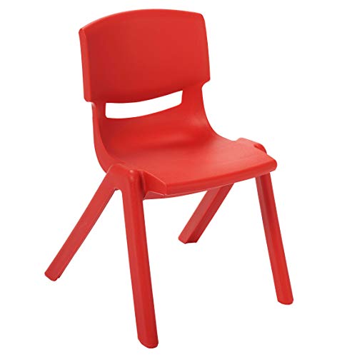 12-Inch Stackable School Chairs Red 10-Pack
