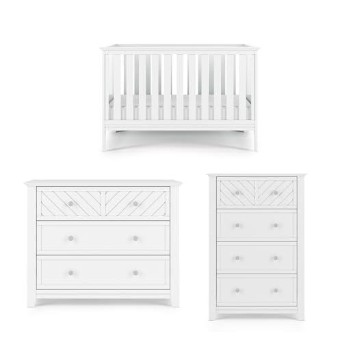 Atwood Euro 3-Piece Nursery Set with 3-in-1 Convertible Crib