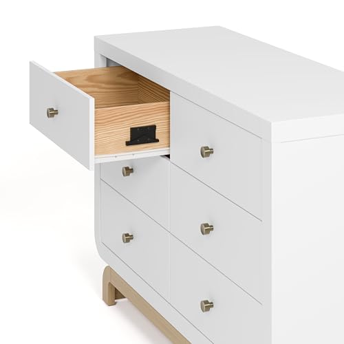 Santorini 6 Drawer Double Dresser White Driftwood