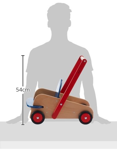 Wooden Baby Walker with Seat and Storage