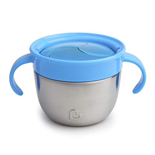 Snack+™ Stainless Steel Snack Catcher Cup with Lid, 9 Ounce, Blue, 1 Pack