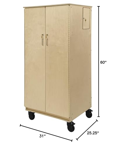 Kids Storage Cabinet with Doors and Shelves 60" H