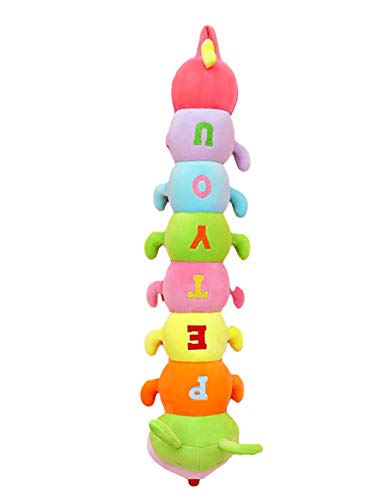 Multicolor Caterpillar Stuffed Animal Big Hugging Pillow Cute Plush Soft Pillow Doll