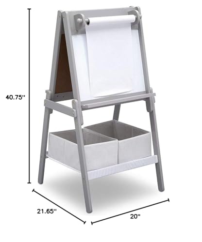 Double-Sided Kids Art Easel with Storage