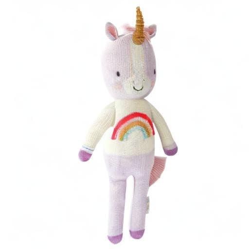 Zoe The Unicorn Little 13" Hand-Knit Doll – 1 Doll = 10 Meals, Fair Trade, Heirloom Quality