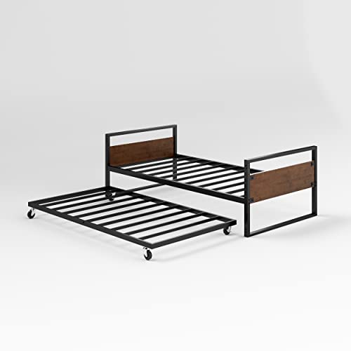 Bamboo Metal Daybed with Trundle Twin Size