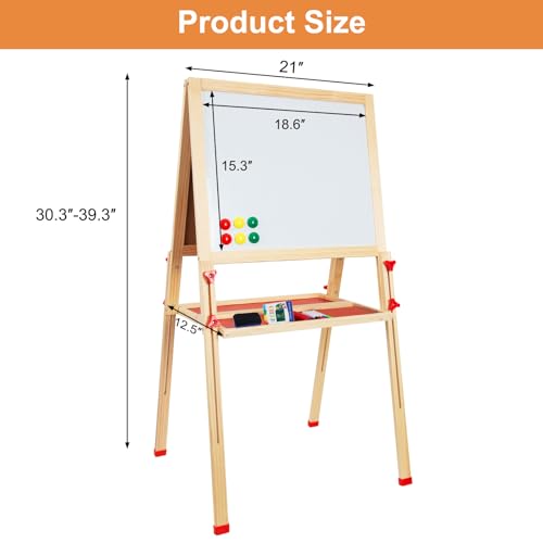 Adjustable Wooden Kids Art Easel